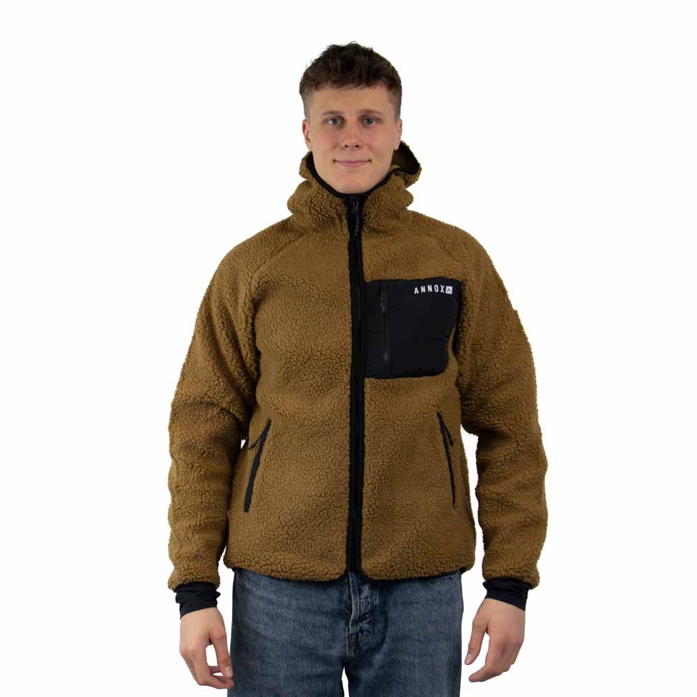 Jachetă cu glugă Annox Summit din fleece Sherpa