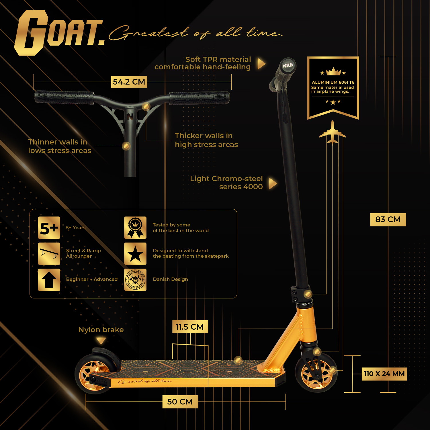 NKD GOAT Trottinetă de Stunt