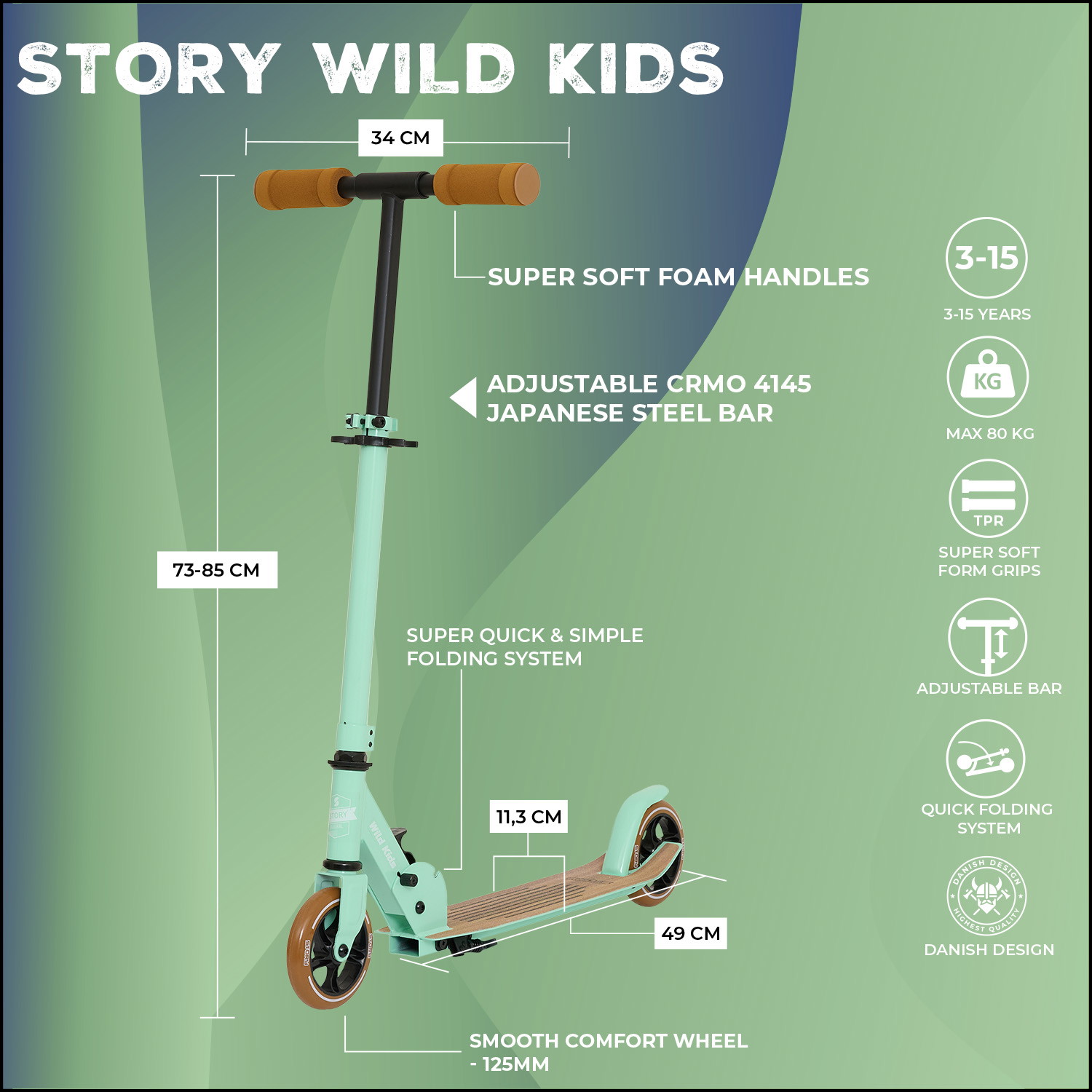 Story Wild Kids Trottinetă Pliabilă