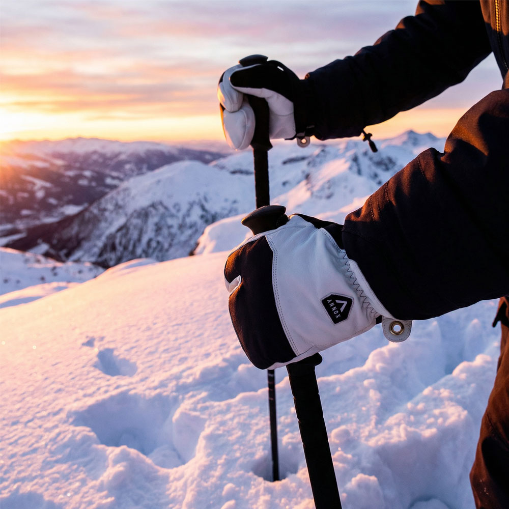 Annox Alpine Leather Ski Manusi