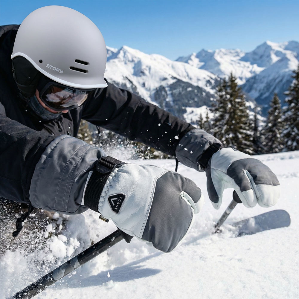 Annox Alpine Leather Ski Manusi