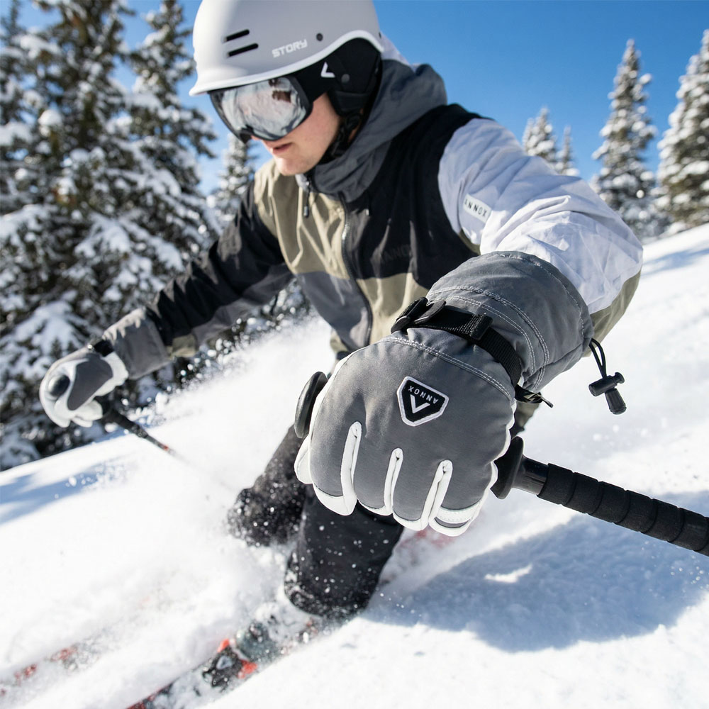 Annox Alpine Leather Ski Manusi
