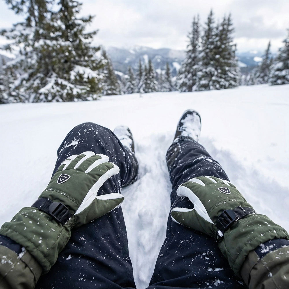 Annox Alpine Leather Ski Manusi