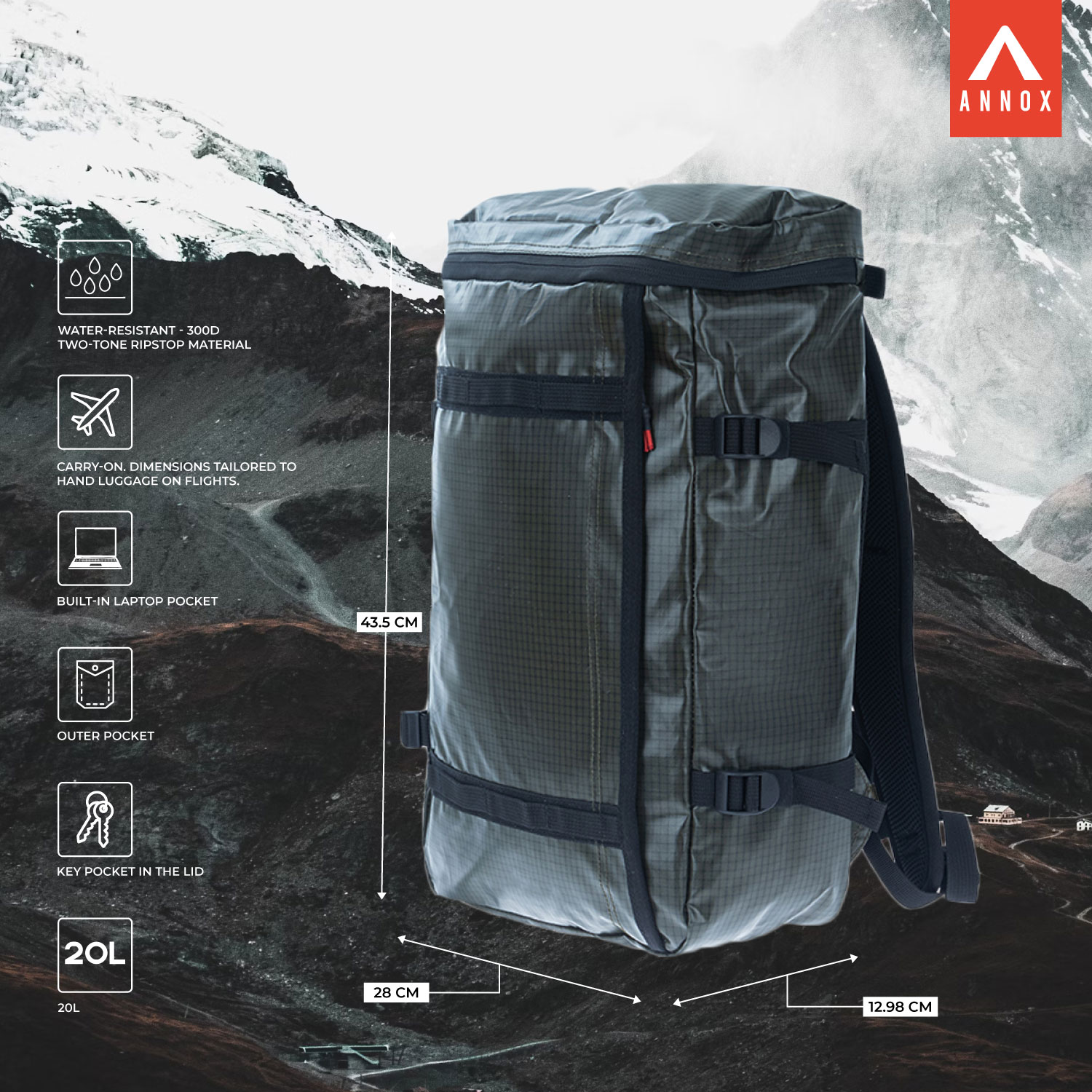 Rucsac sustenabil Annox Every Day 20L