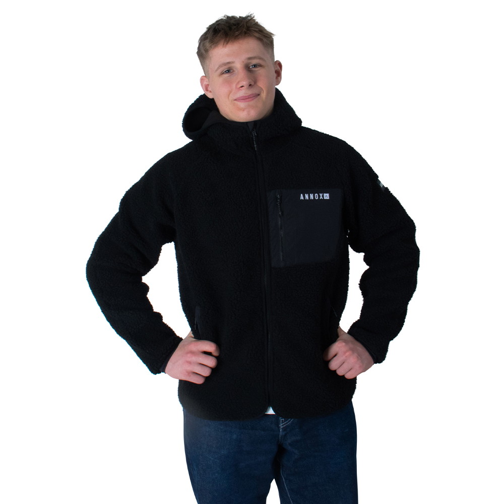Jachetă cu glugă Annox Summit din fleece Sherpa