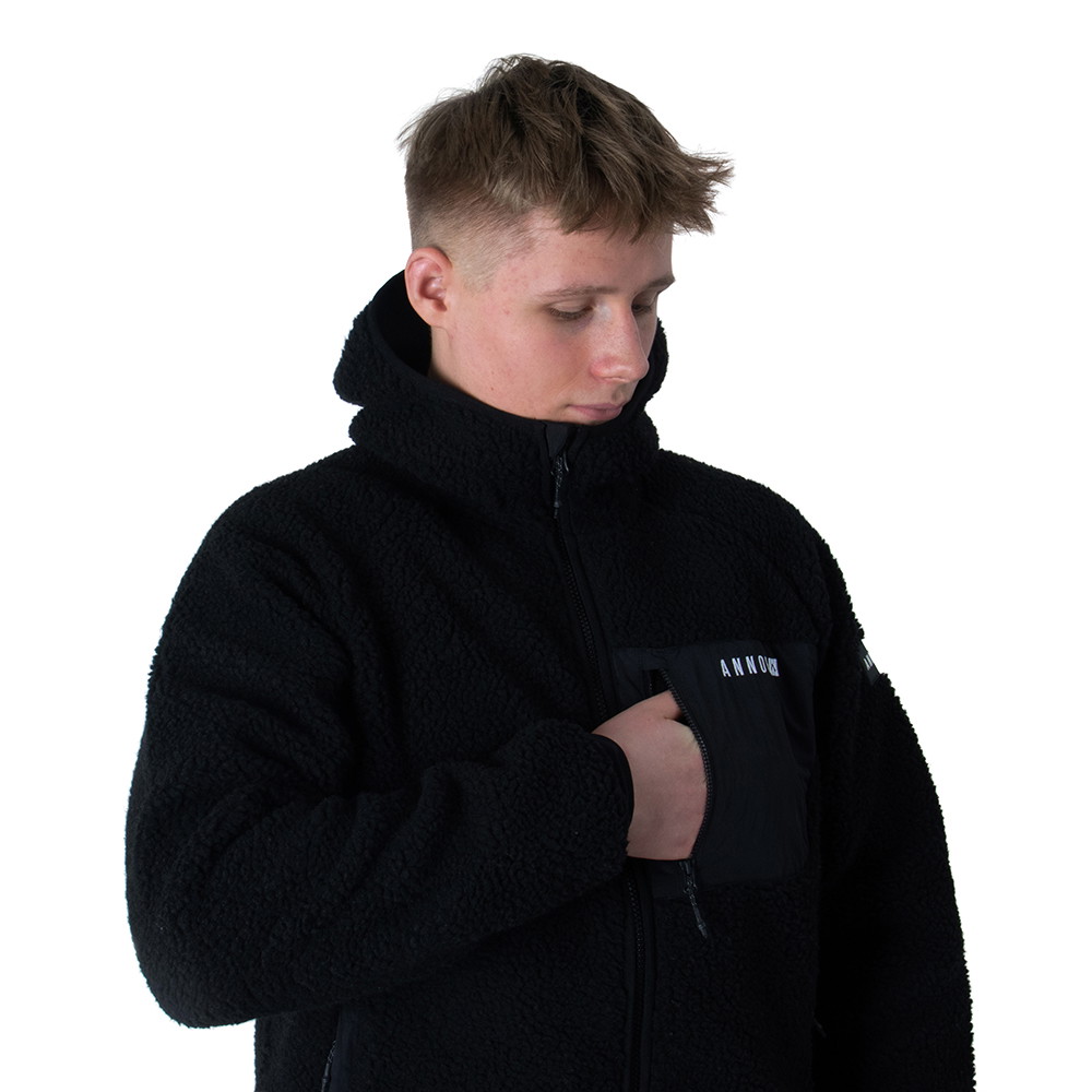 Jachetă cu glugă Annox Summit din fleece Sherpa
