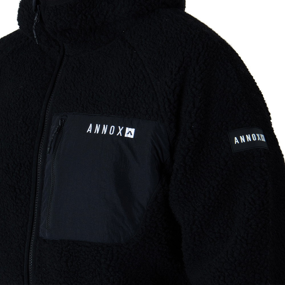Jachetă cu glugă Annox Summit din fleece Sherpa