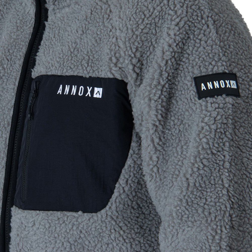 Jachetă cu glugă Annox Summit din fleece Sherpa