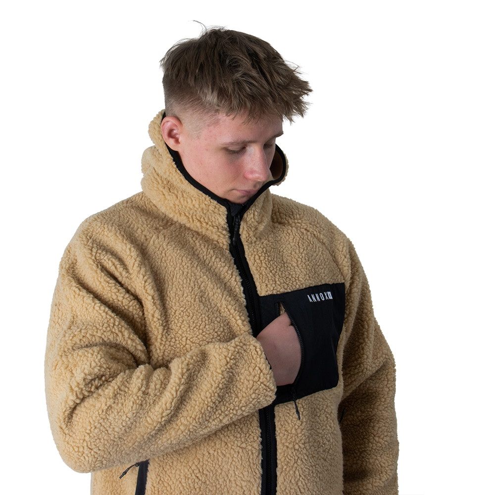 Jachetă cu glugă Annox Summit din fleece Sherpa