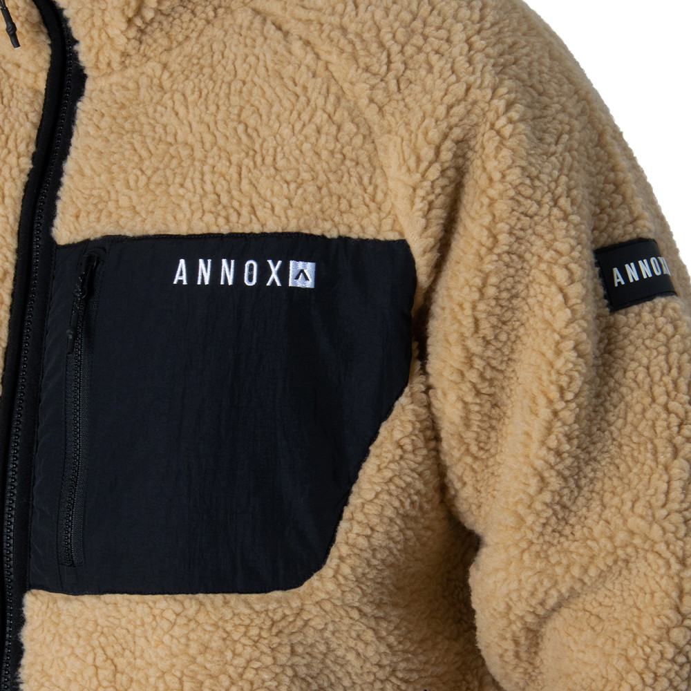 Jachetă cu glugă Annox Summit din fleece Sherpa