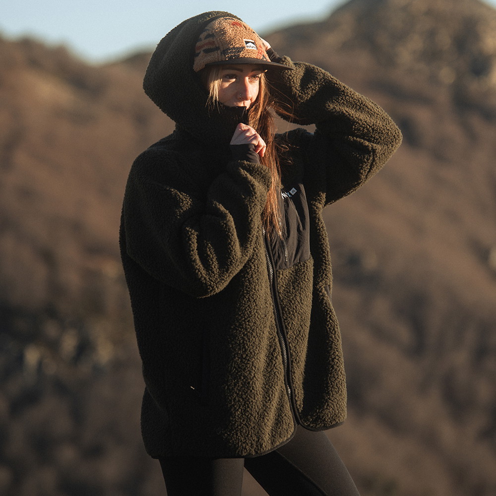 Jachetă cu glugă Annox Summit din fleece Sherpa