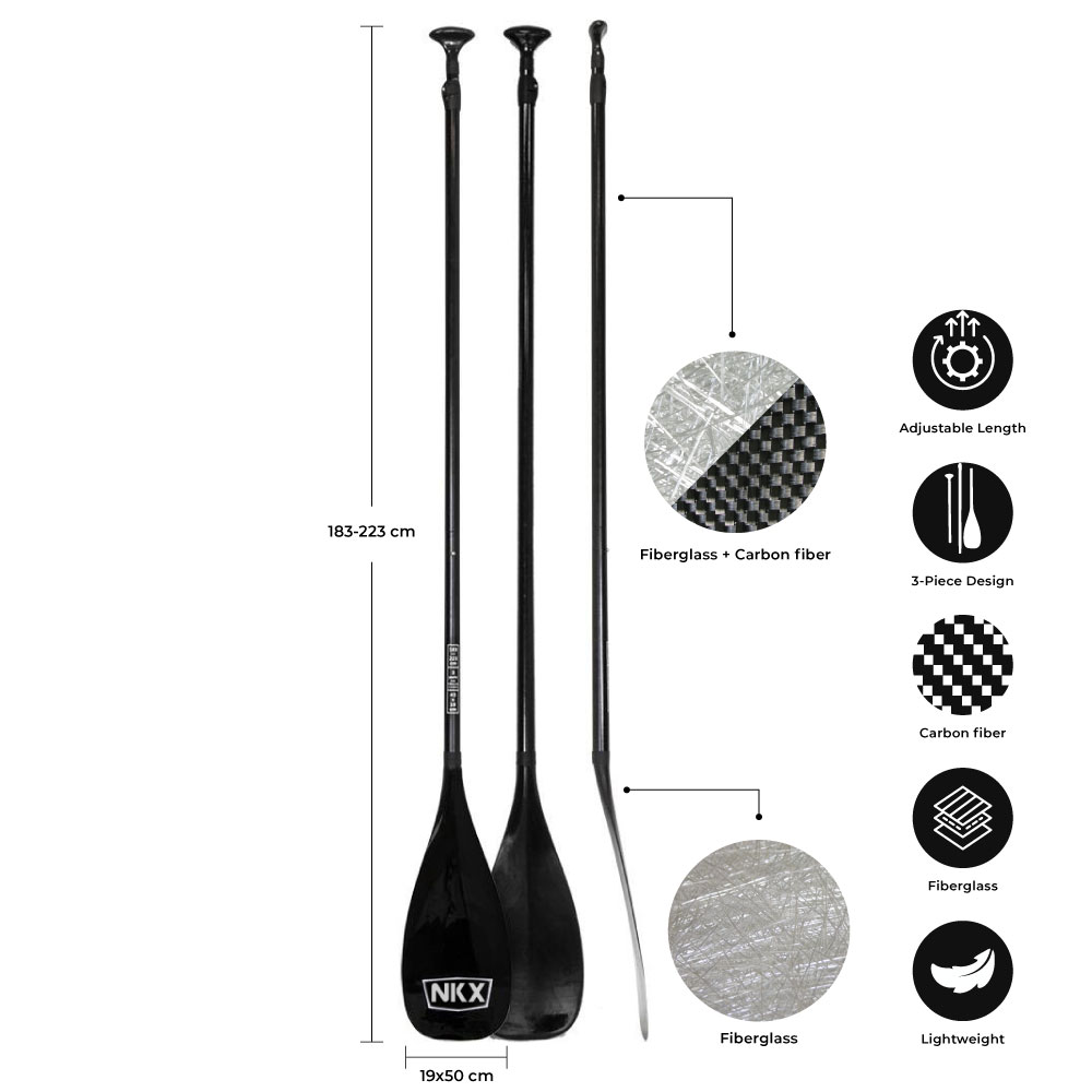 NKX Paddle SUP din carbon/fibra de sticlă