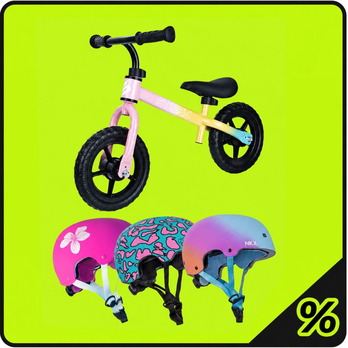 10% Reducere Suplimentară Bicicletă de Echilibru + Cască 1-4 Ani