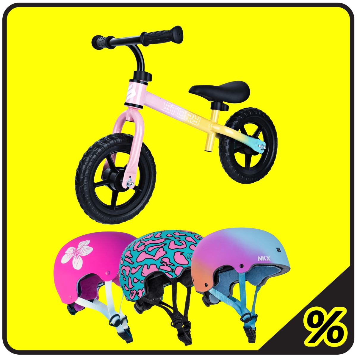 10% Reducere Suplimentară Bicicletă de Echilibru + Cască 1-4 Ani