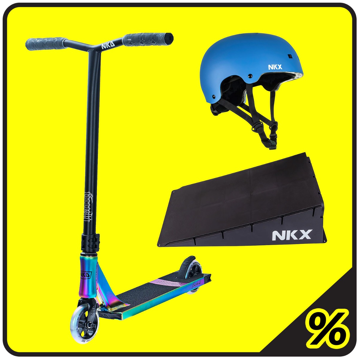 10% Reducere Suplimentară – Freestyle Trotineta, Rampă & Cască Pachet – Începător 5–10 ani