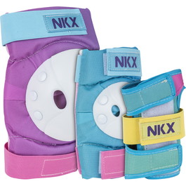 NKX Kids 3-Pack Pro Protective Gear - Genunchiere, Coturi și Protecții pentru Încheieturi