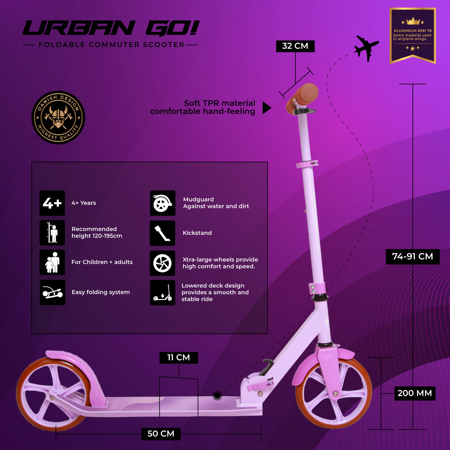Story Urban GO! Trottinette pliabilă pentru navetă