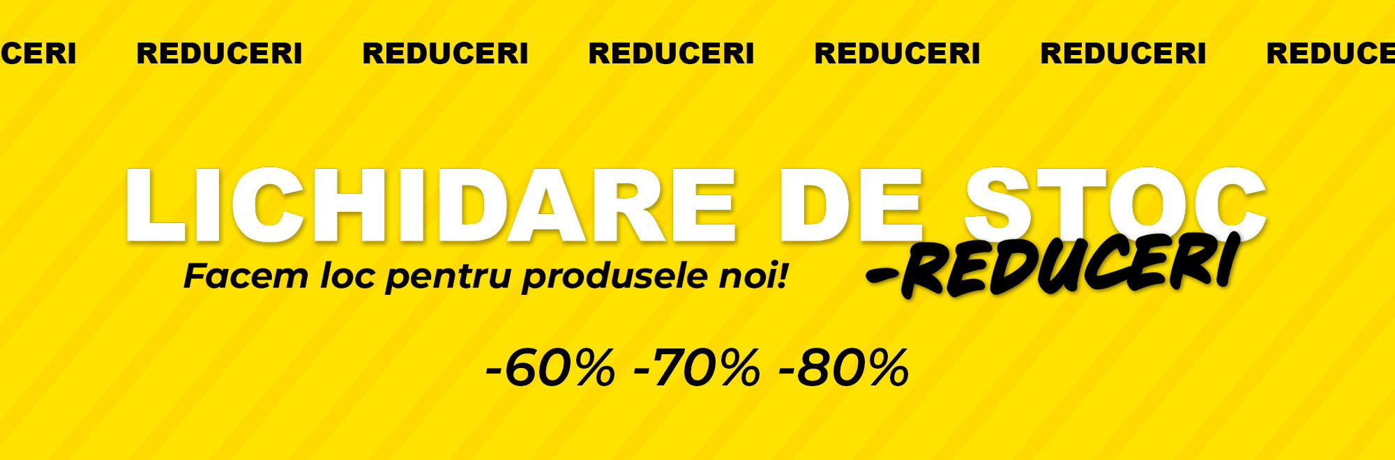 Reducere de lichidare stoc &ndash; facem loc pentru articole noi. Economisește p&acirc;nă la 80%